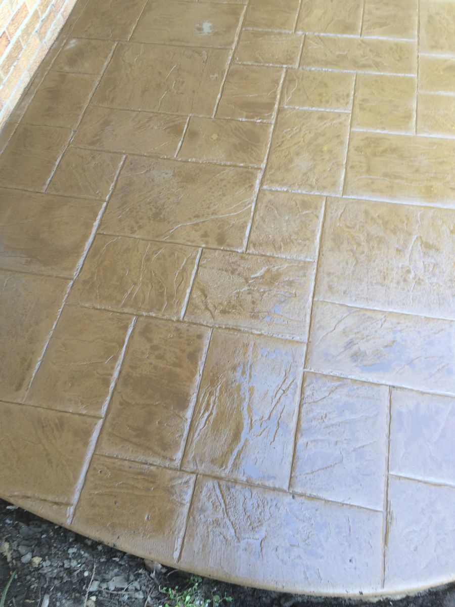 Stamped Concrete Installation for Lake Erie Companies in Grand River, OH