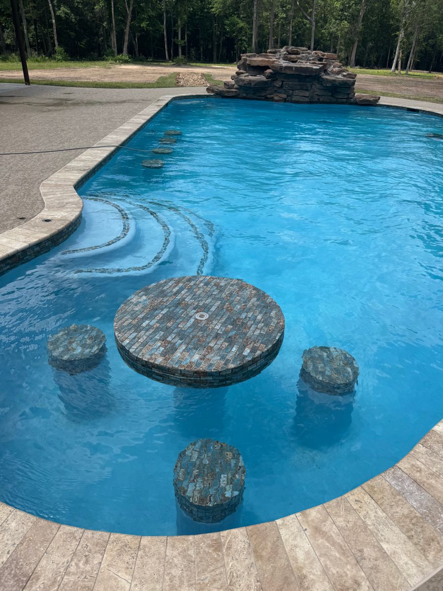 Custom Pool Design for Superior Backyard Builders LLC in Livingston, TX
