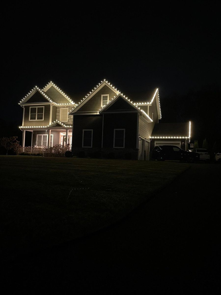 Patio Light Installation for Deck the Halls in Bristol, CT