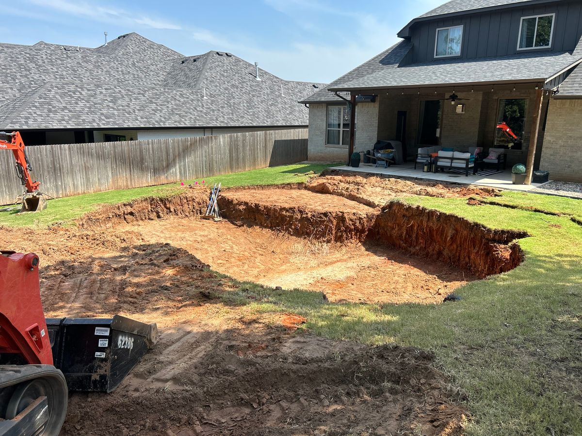 Excavation for Westbound Pools & Construction in Mustang, OK