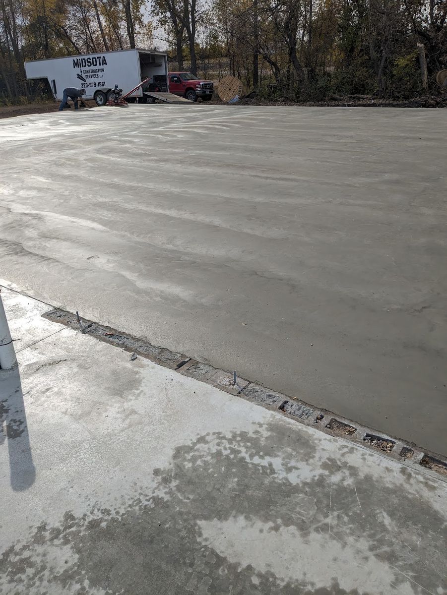 Concrete Flatwork for Midsota Construction Services in Kerkhoven, MN