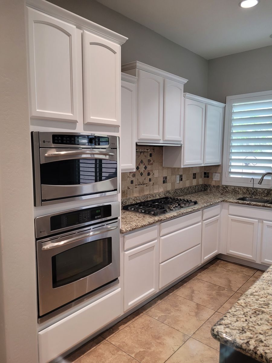 Kitchen Cabinet Repainting for Mr Painting Houses LLC in Laveen Village, AZ