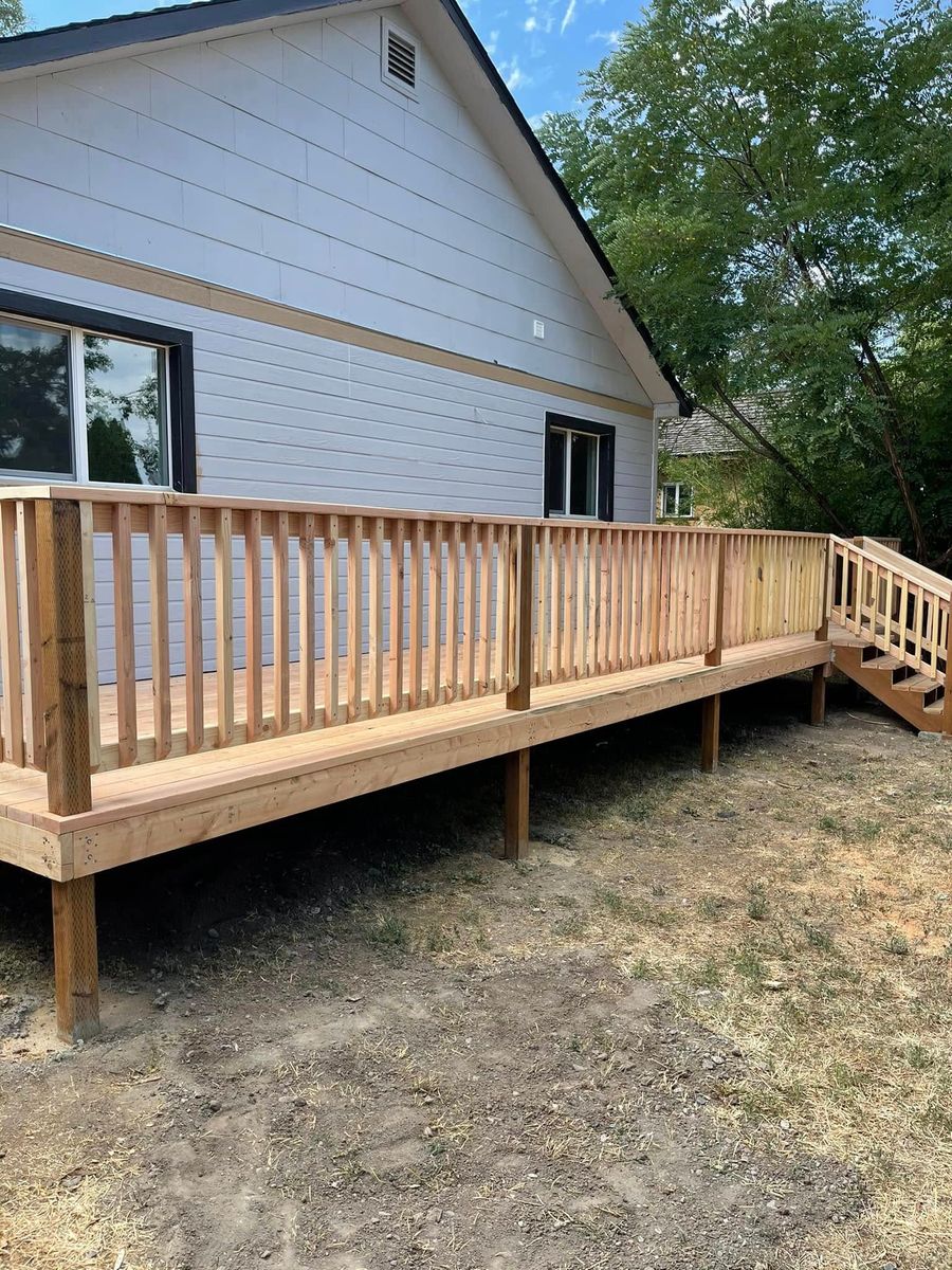 Deck & Patio Installation for J.R Quality Construction in Baker City, OR