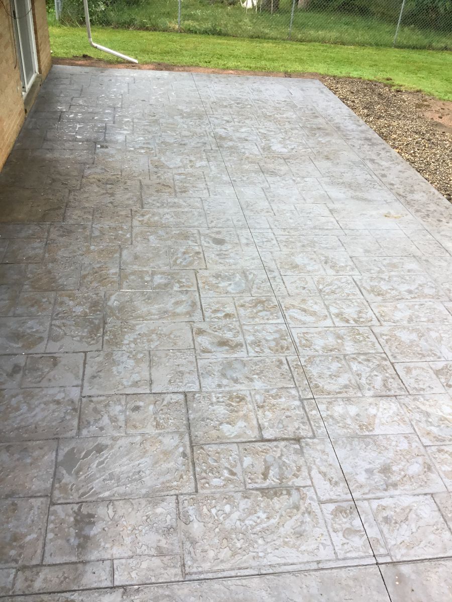 Stamped Concrete Installation for Lake Erie Companies in Grand River, OH