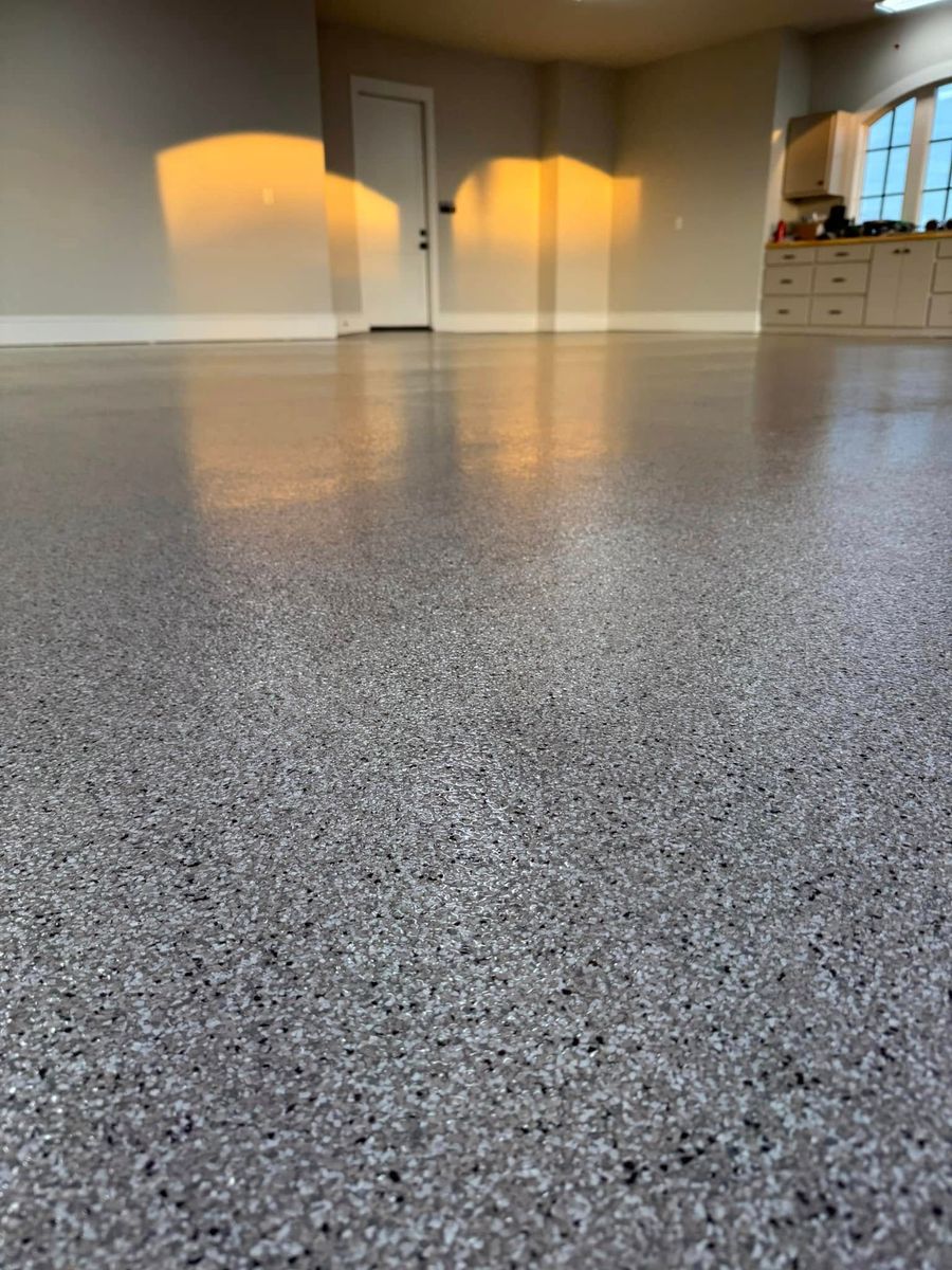 Polyaspartic Floor Coating for Mitchell’s Concrete Coatings in Taylorsville, NC
