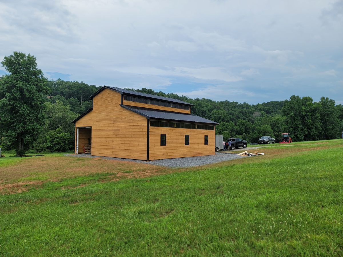 Steel Truss Pole Barns & Construction for Platinum Outdoor Services LLC in Conover, NC