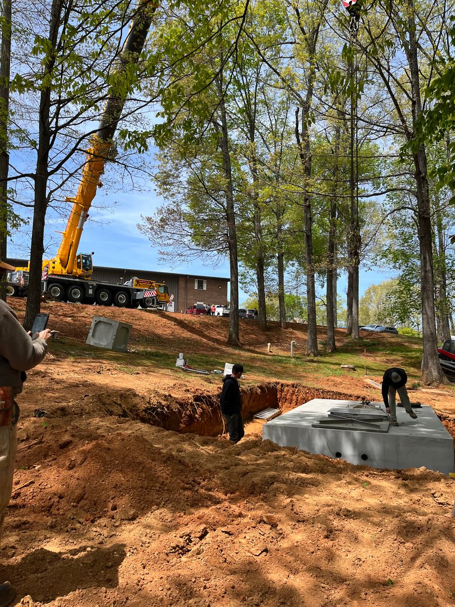 Septic Installation for Barnes Backhoe & Grading in Taylorsville, NC