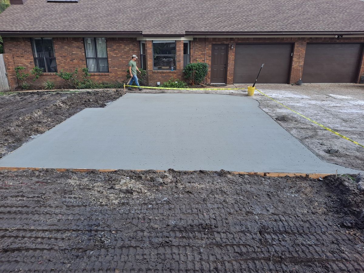 Concrete Patio and Driveways for KCS Concrete in Middleburg, FL