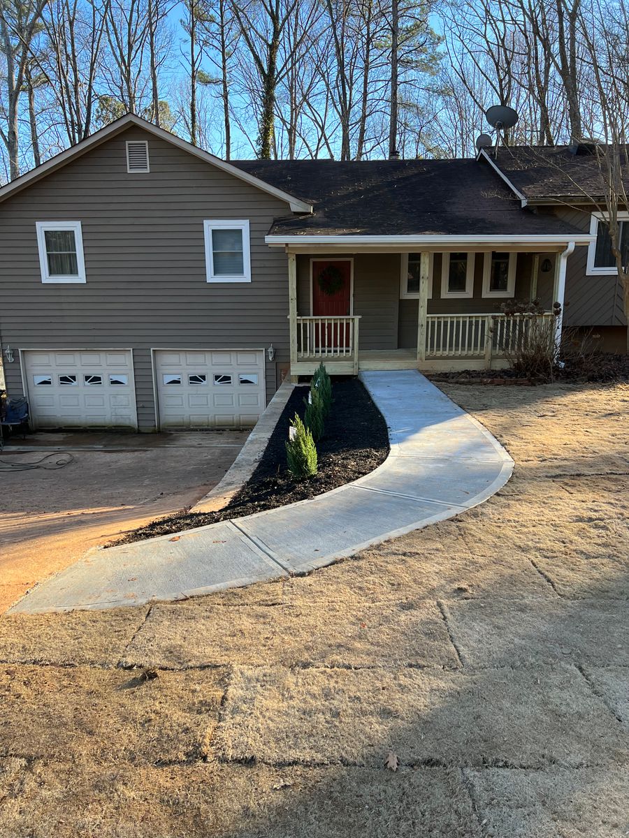 Concrete installation for Galloway Landscaping in Acworth, GA