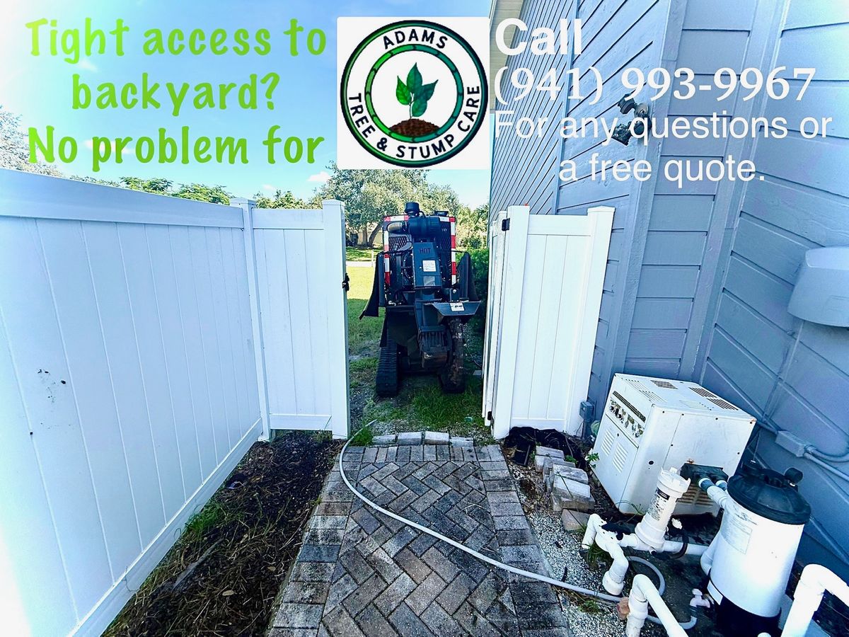 Stump Removal for Adam's Tree and Stump Care in Sarasota, FL