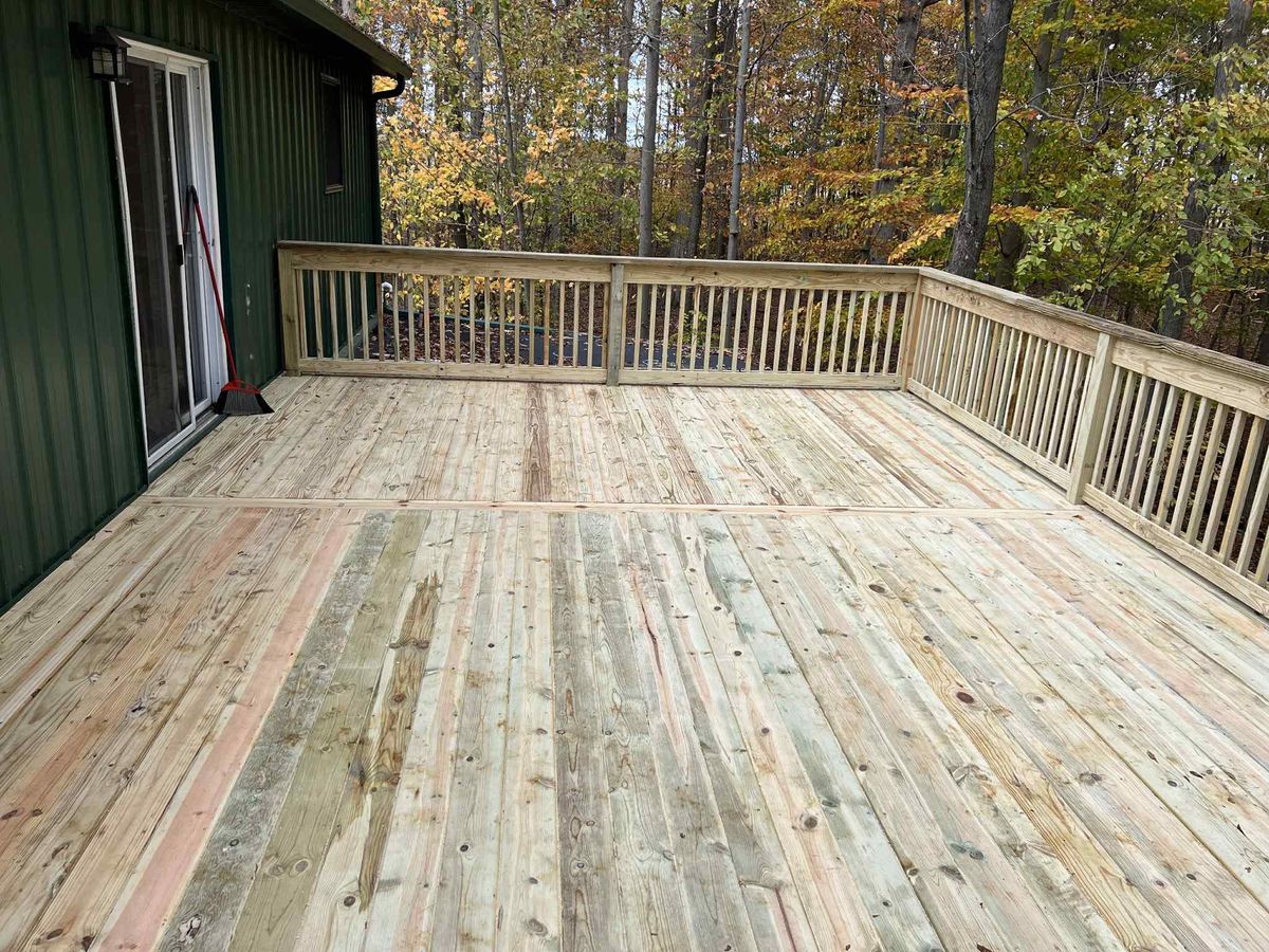 Deck Installation for Willson's Contracting in Davison, MI