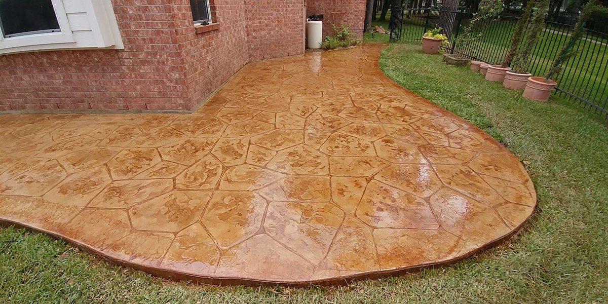 Stamped Concrete for Terracraft Concrete Design in Houston, TX