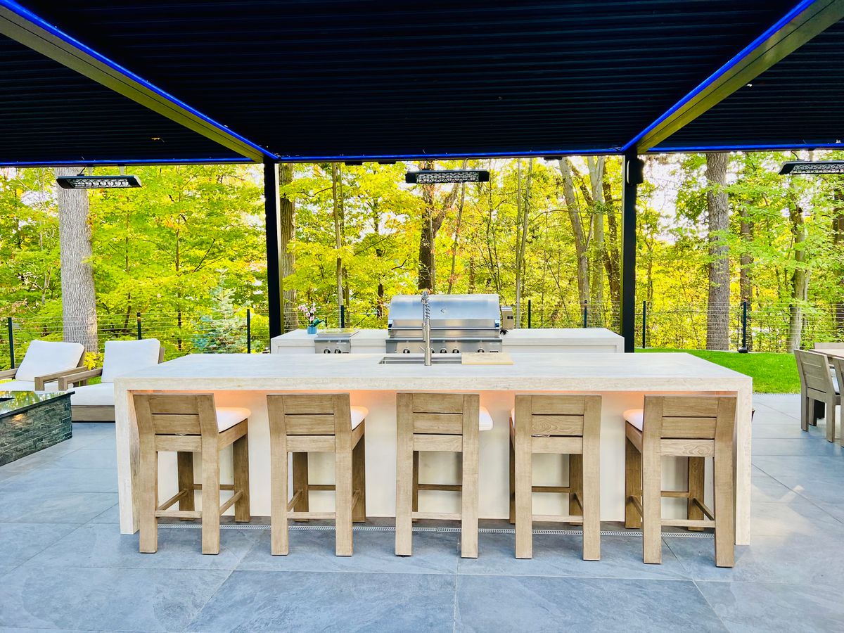 Outdoor Kitchen Construction for S&G Hardscaping and Plowing in Boston, MA