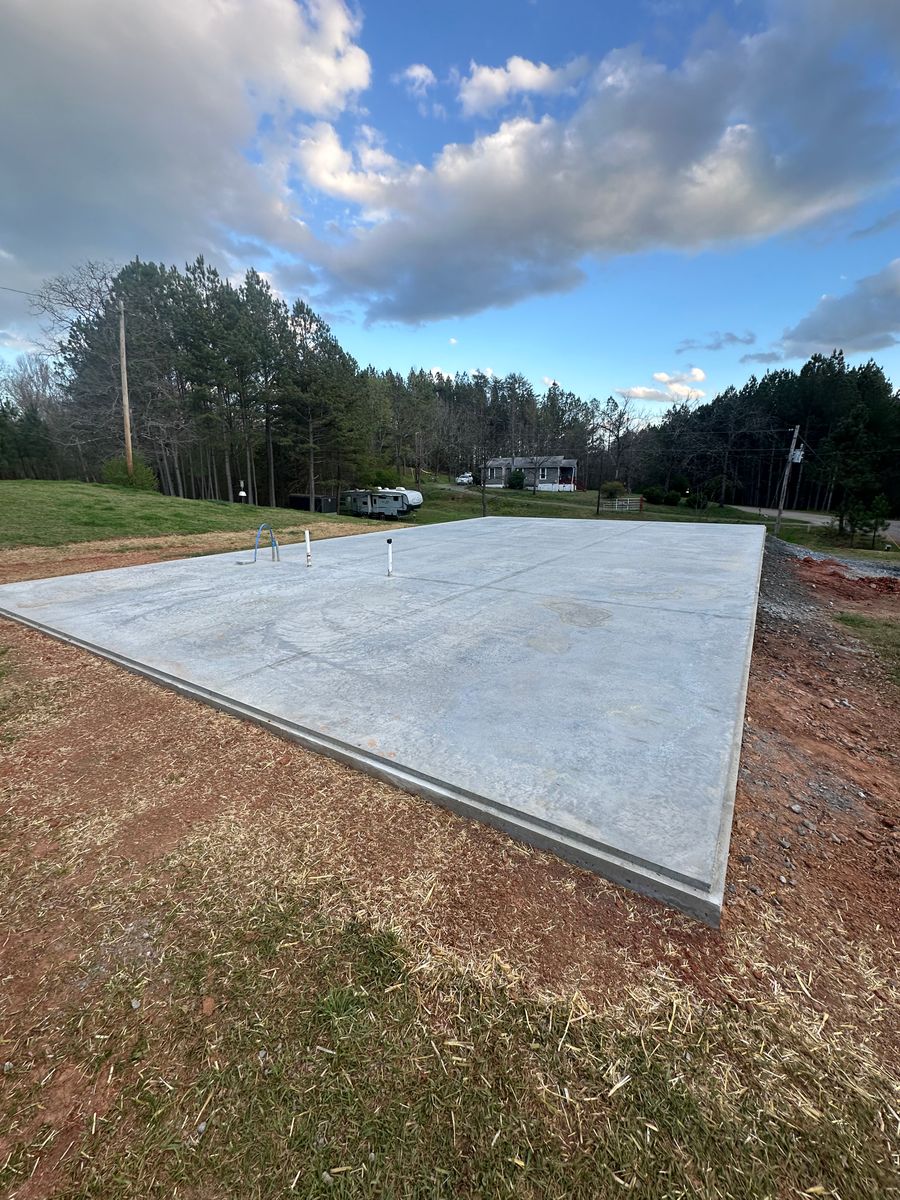 Concrete Slab Construction for J & Son Construction LLC in Forest City, NC