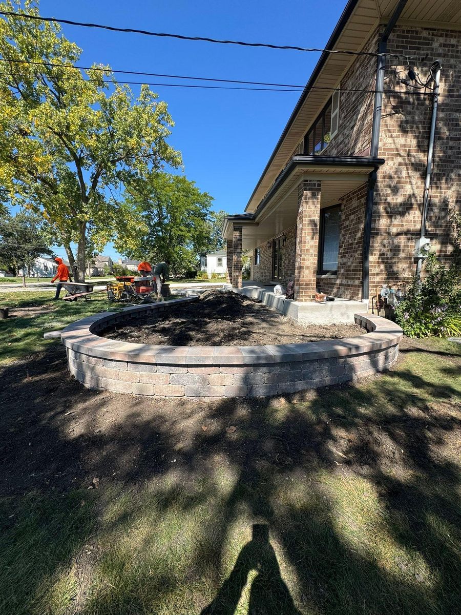 Landscape Installation for Alvarez Pavingstone INC. in Lyons, IL