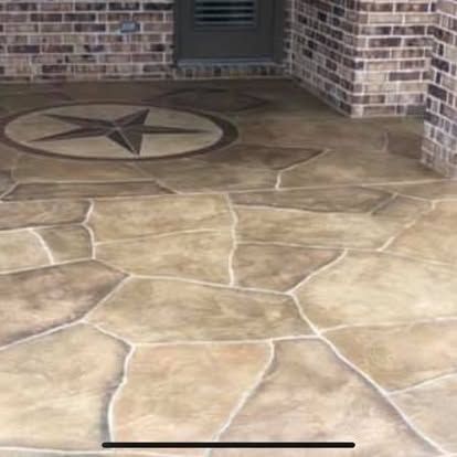 Stamped Concrete for Living Stream Renovations LLC in Dallas, TX