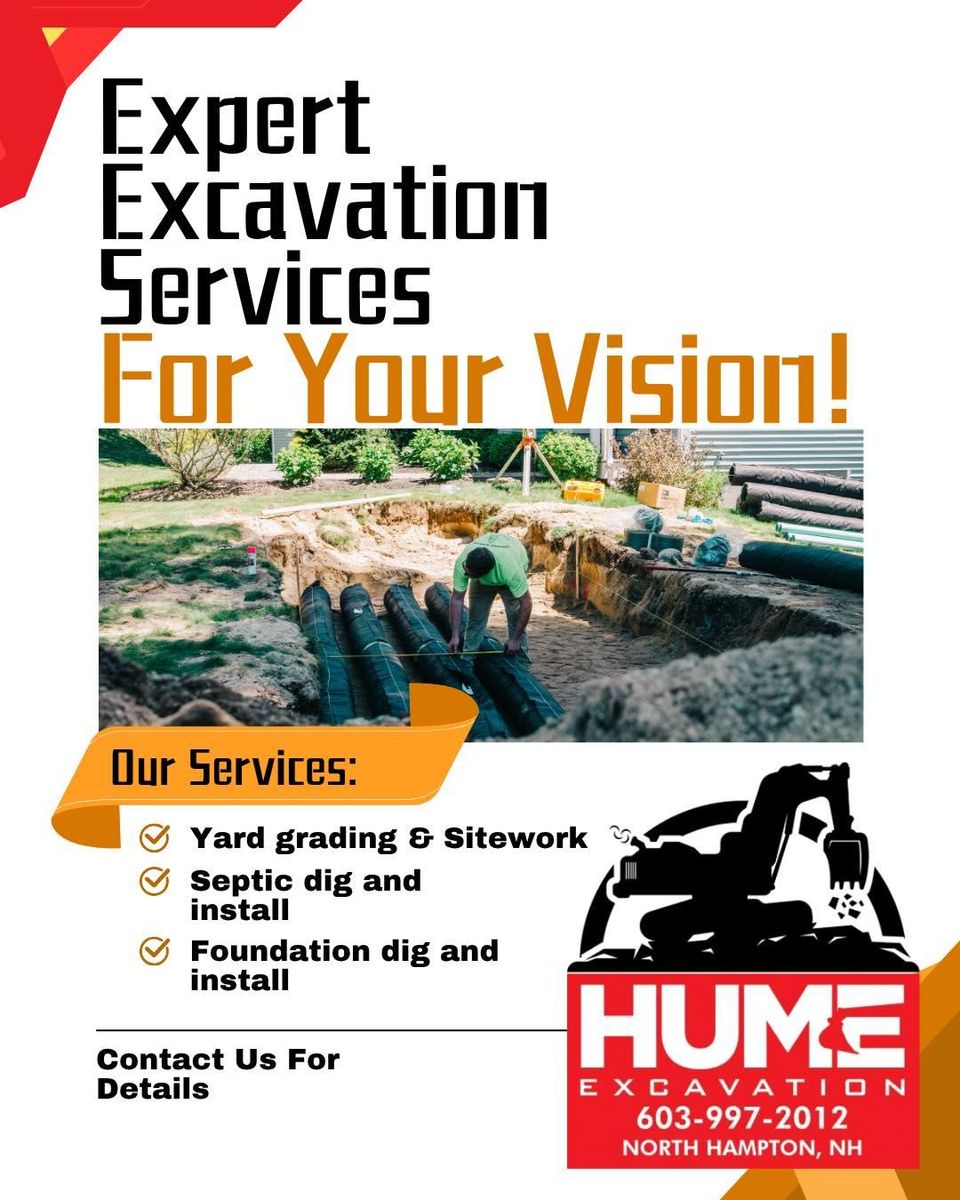 Land Grading for Hume Excavation in North Hampton, NH