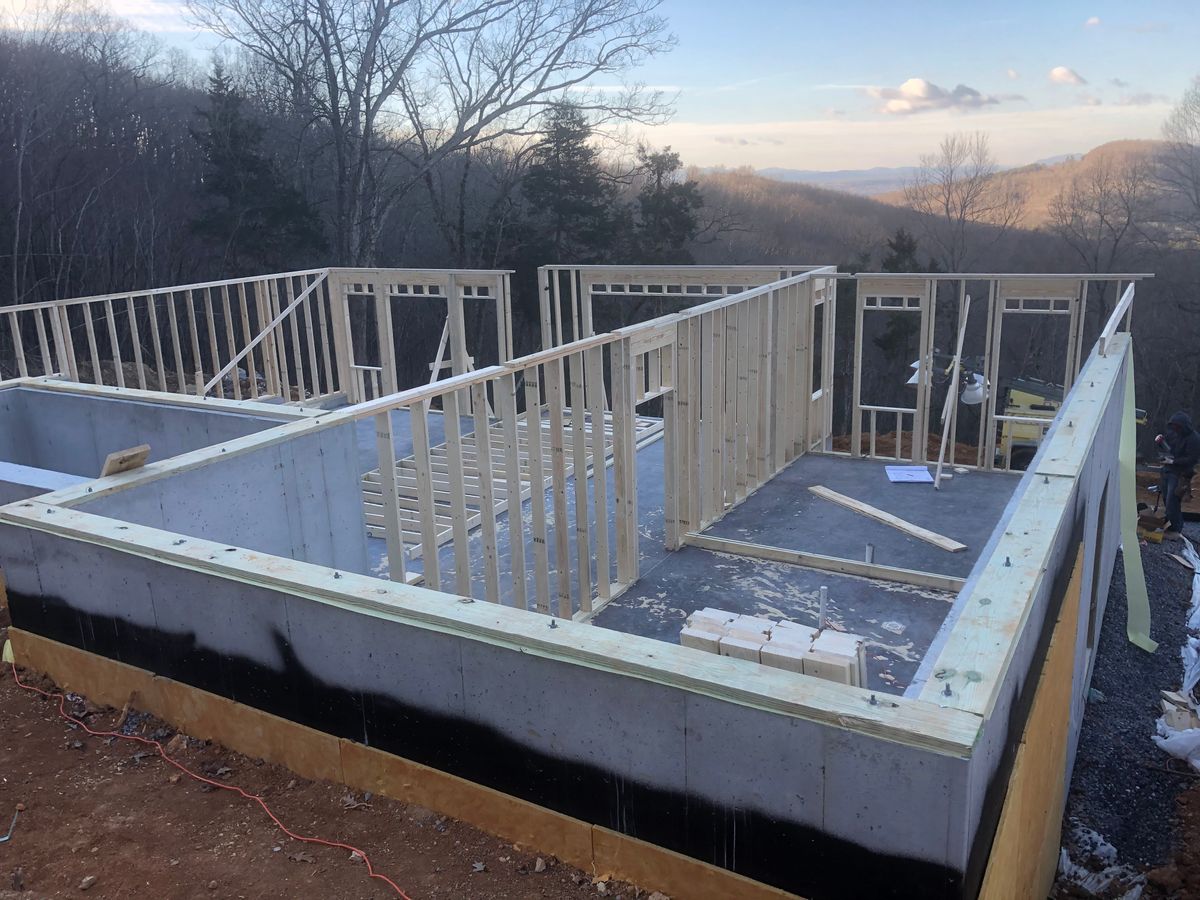 Framing for Rockbridge Home and Barns in Rockbridge County, VA