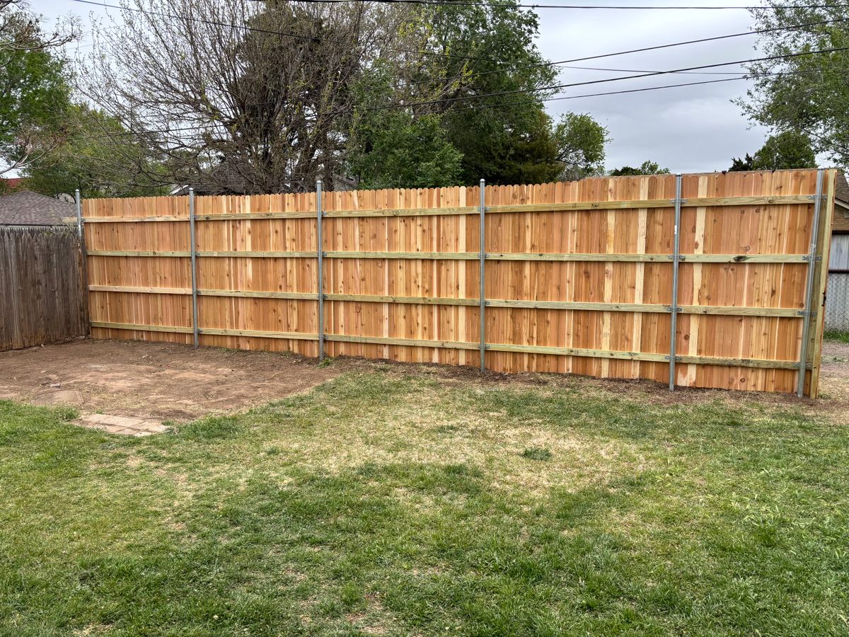 Fence repair and installation for Marple Services in Amarillo, TX