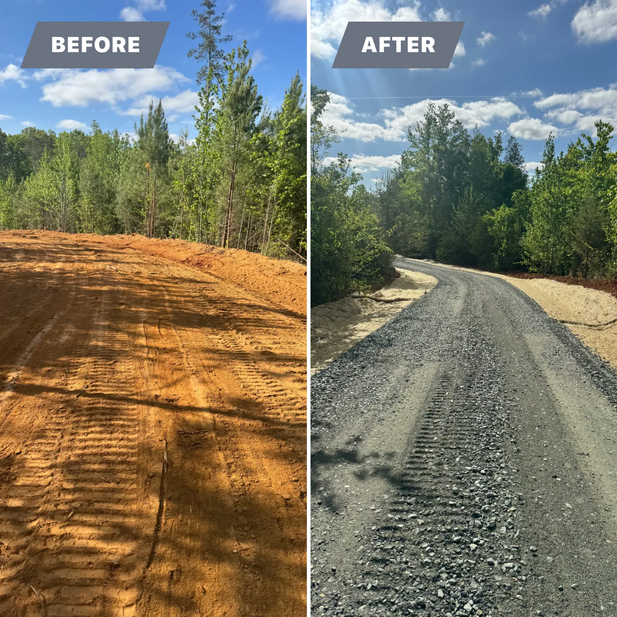 Driveway Install for Fav5 Hauling & Grading in Mount Airy, NC