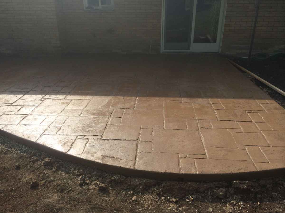 Stamped Concrete Installation for Lake Erie Companies in Grand River, OH