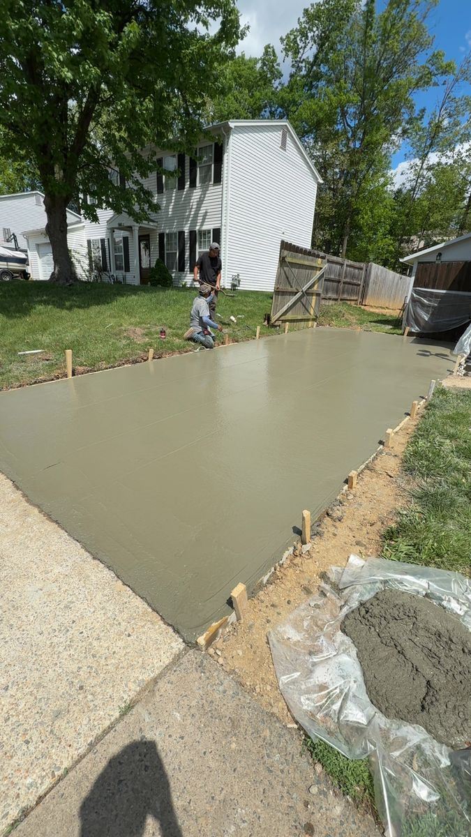 Concrete Installation for ALPHA LANDSCAPES in Culpeper, VA