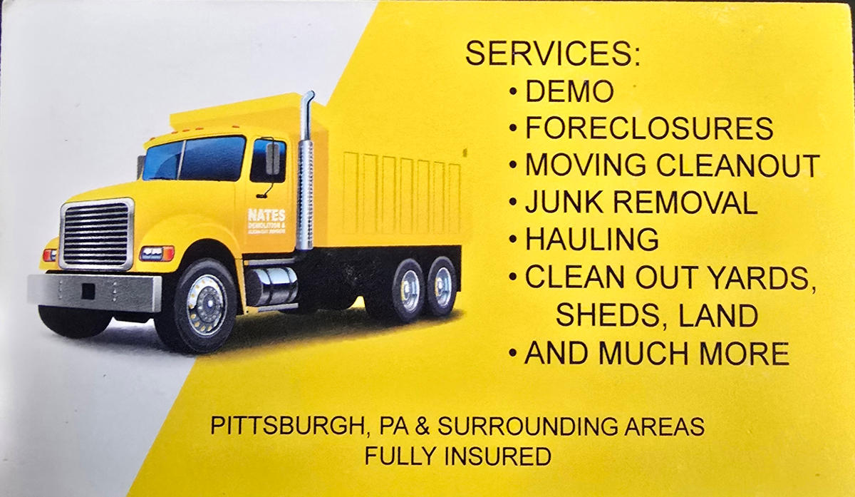 Demolition for Nates Demolition, Retaining Walls, and Clean-Out Services LLC in Pittsburgh, PA