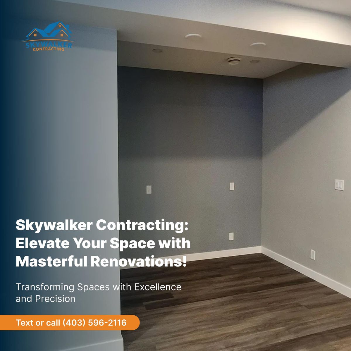 Basement Renovation for Skywalker Contracting Inc.  in Red Deer, Alberta
