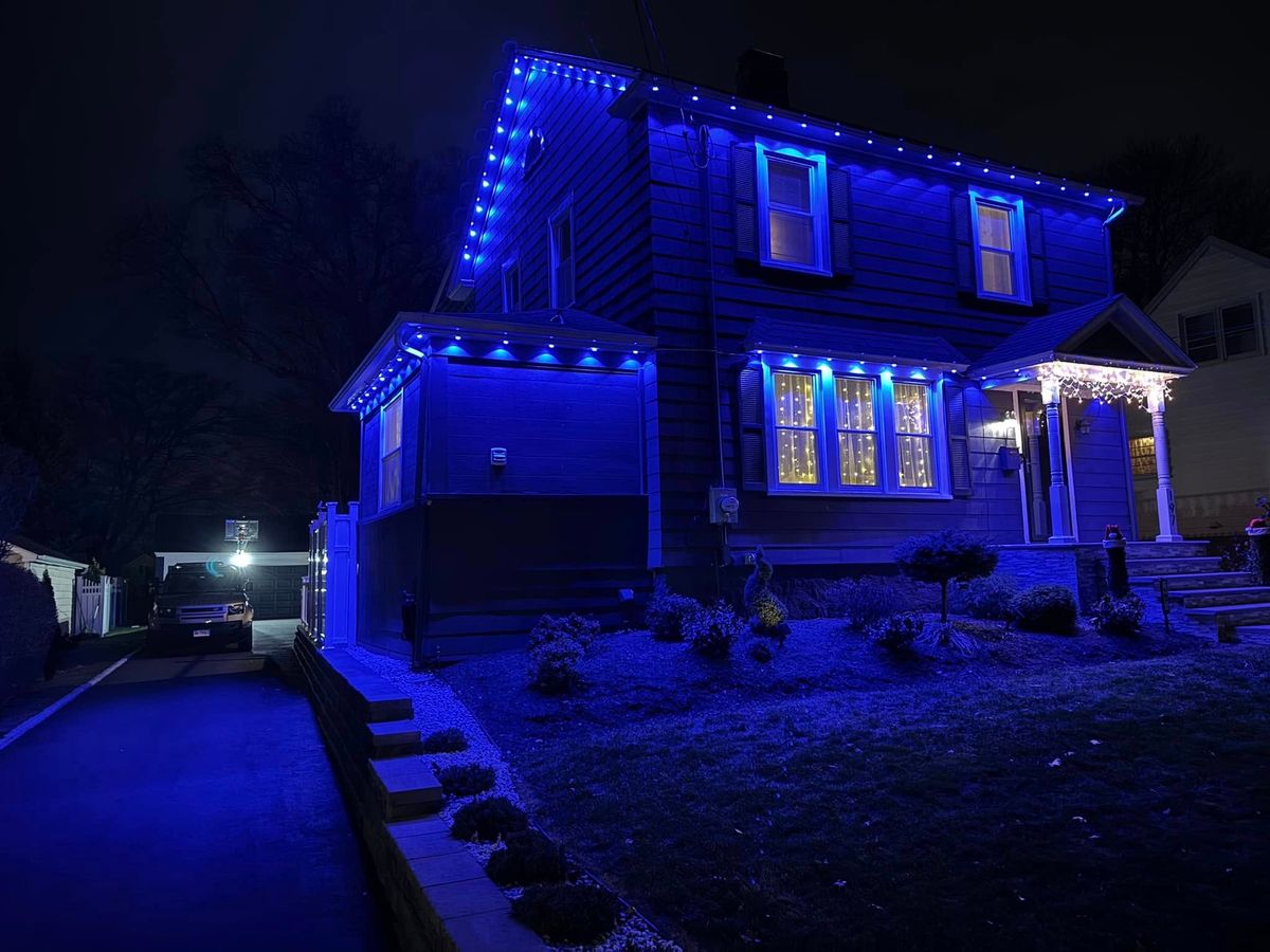 Seasonal Light Installation for Deck the Halls in Bristol, CT