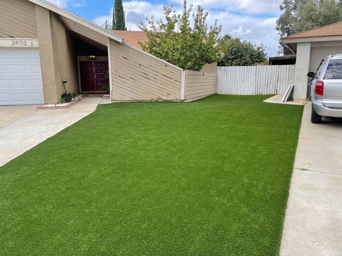 Artificial Turf Installation for Aidan Jade Landscaping in Riverside County, CA