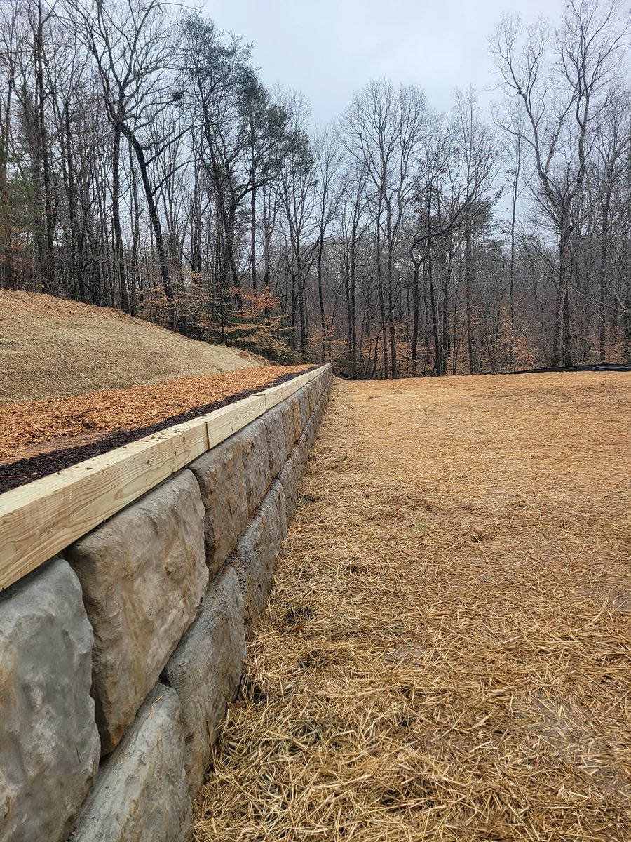 Retaining walls for Bobcat Bob in Clermont, GA