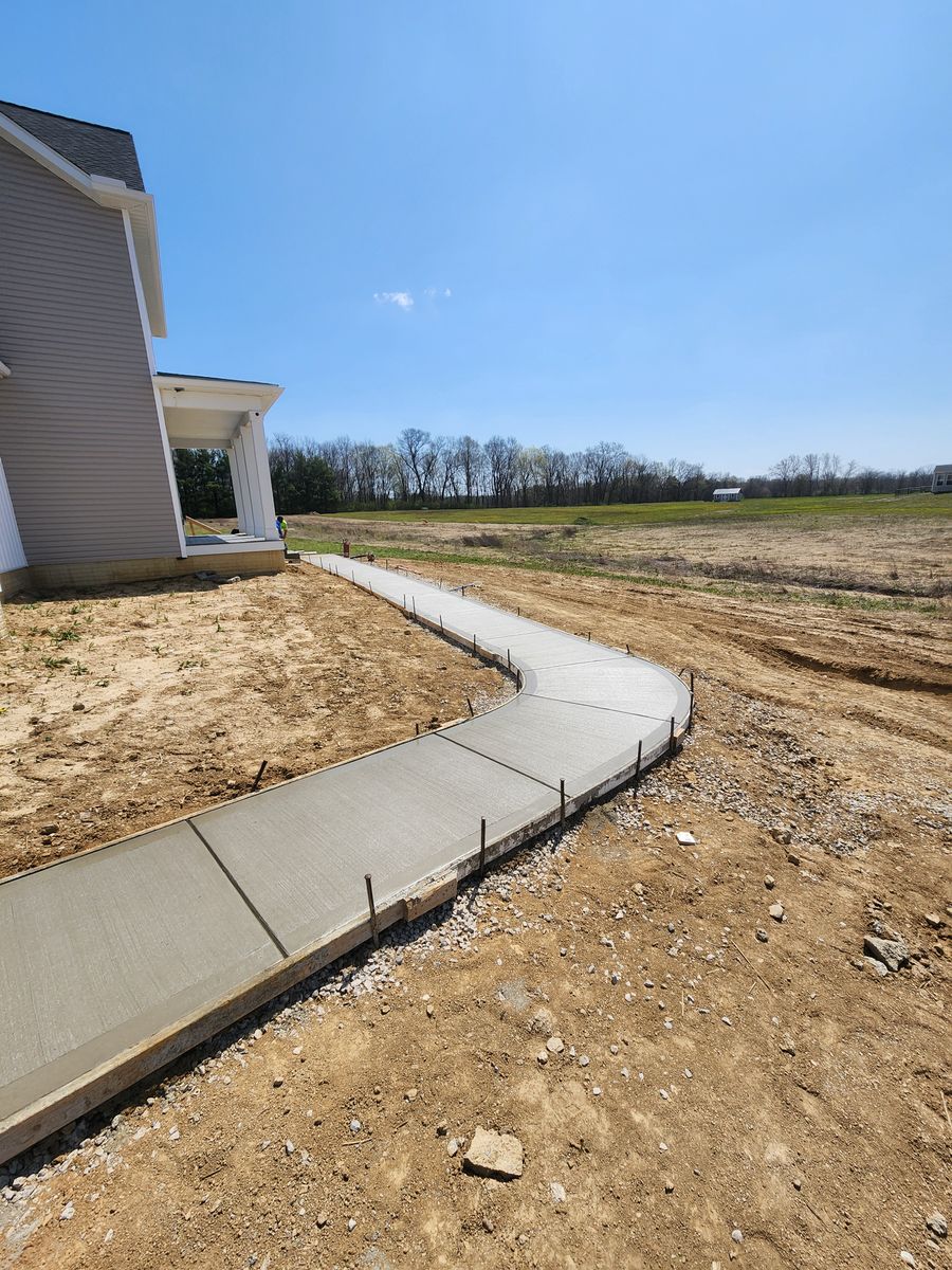 Sidewalk Installation for New Edge Concrete in Mount Vernon, OH