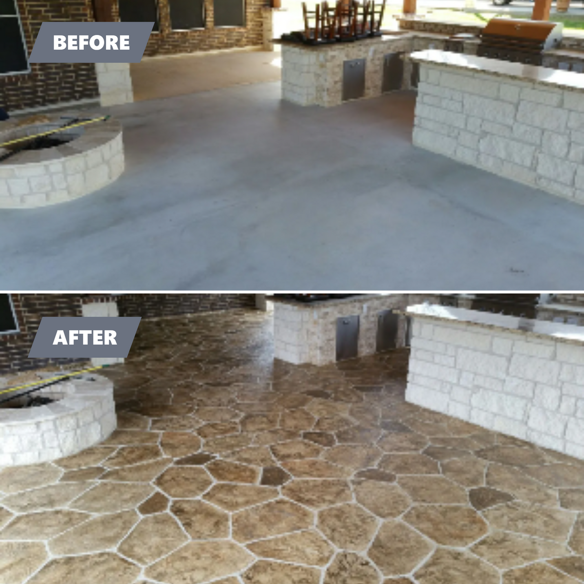 Concrete Resurfacing for Texas Curb N Borders in Houston, TX