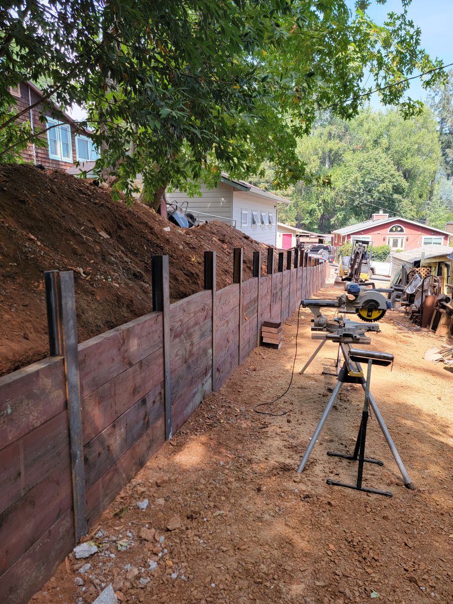 Retaining walls for Ren Levine Construction in Novato, CA