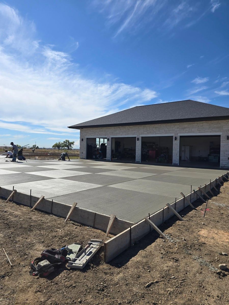 Concrete Slab Construction for Bazaldua Productions LLC. in Fort Collins, Colorado