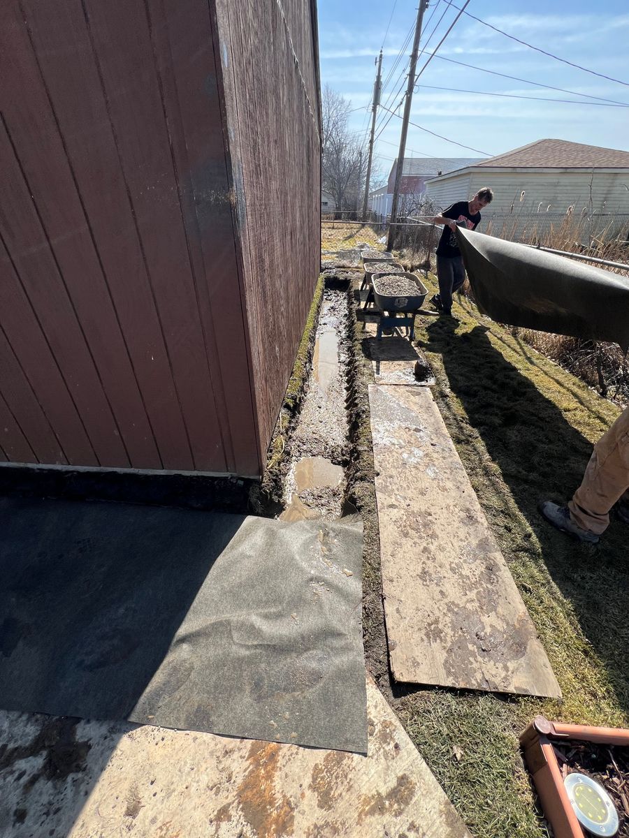 Drainage Installation for Alltimate Outdoor Services in Warren, MI
