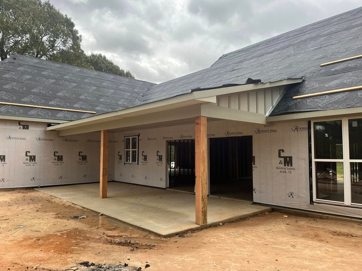 Deck & Patio Installation for H2 Custom Homes in Mineola, TX