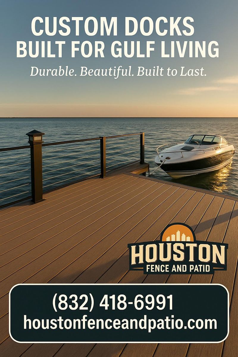 Dock Installation for Houston Fence and Patio in Santa Fe, TX