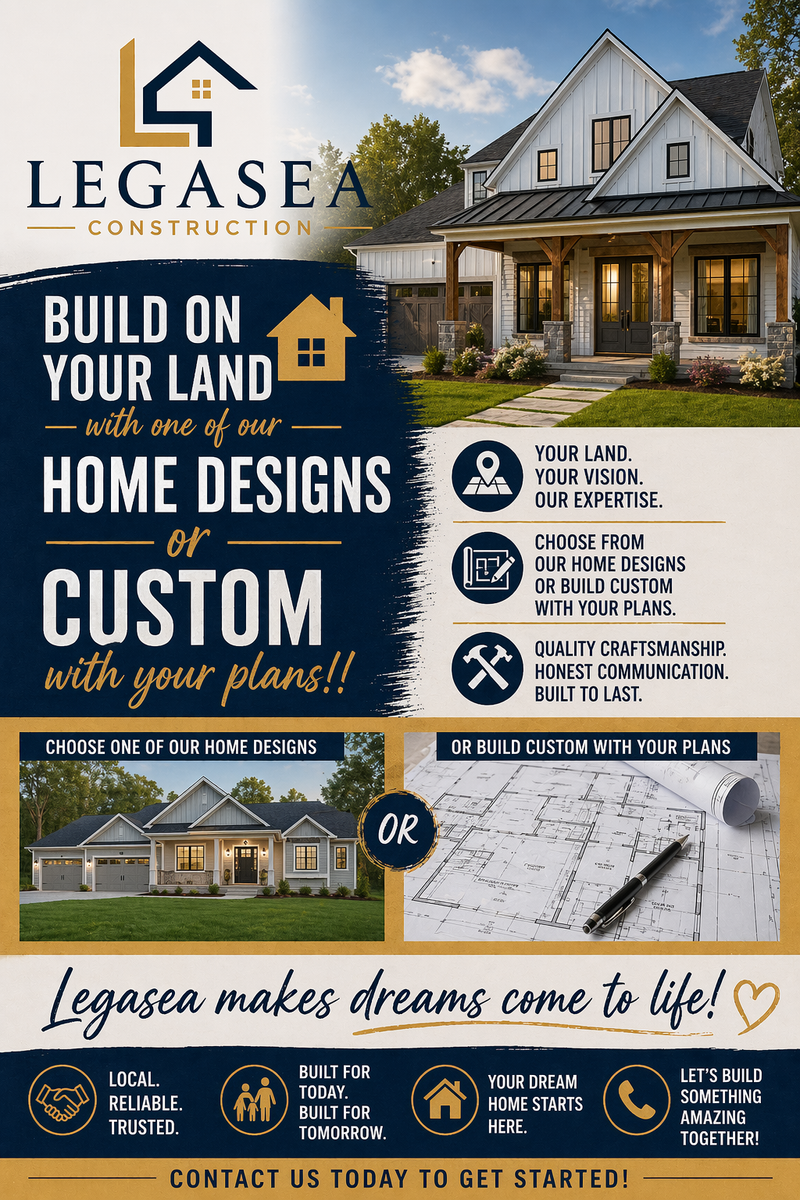 Custom Home Building for LegaSea Construction in Kilmarnock, VA
