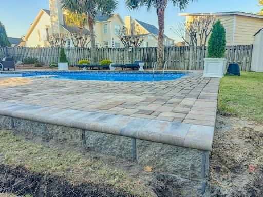 Retaining Wall Construction for Nature Tones Landscaping & Hardscaping in Hampstead, NC