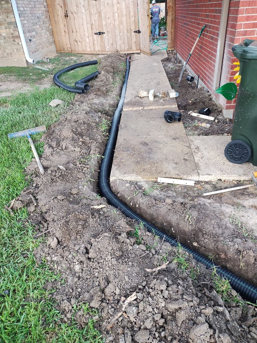 Water and Electrical Pipes for M-Z Excavations in College Station, TX