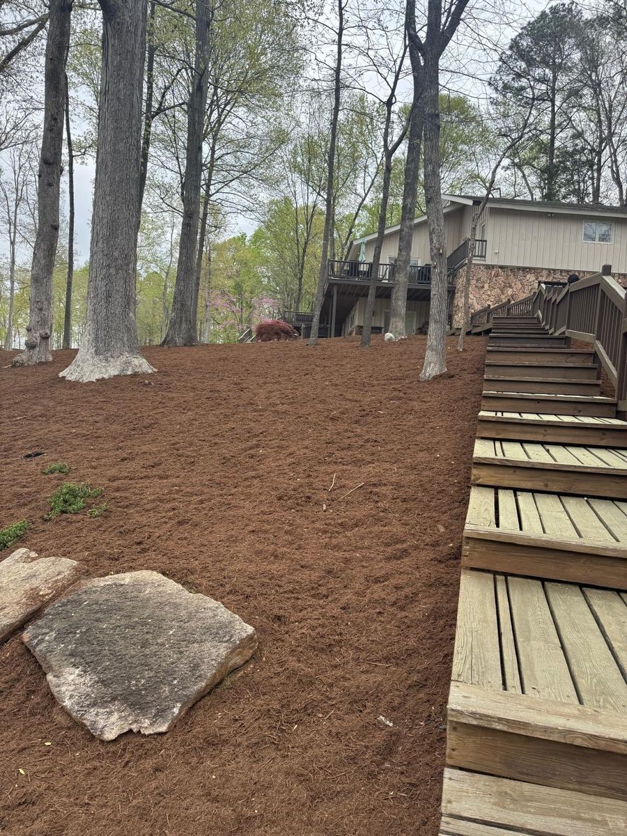 Mulch Installation for Rosales Landscaping LLC in Lake Gaston, North Carolina
