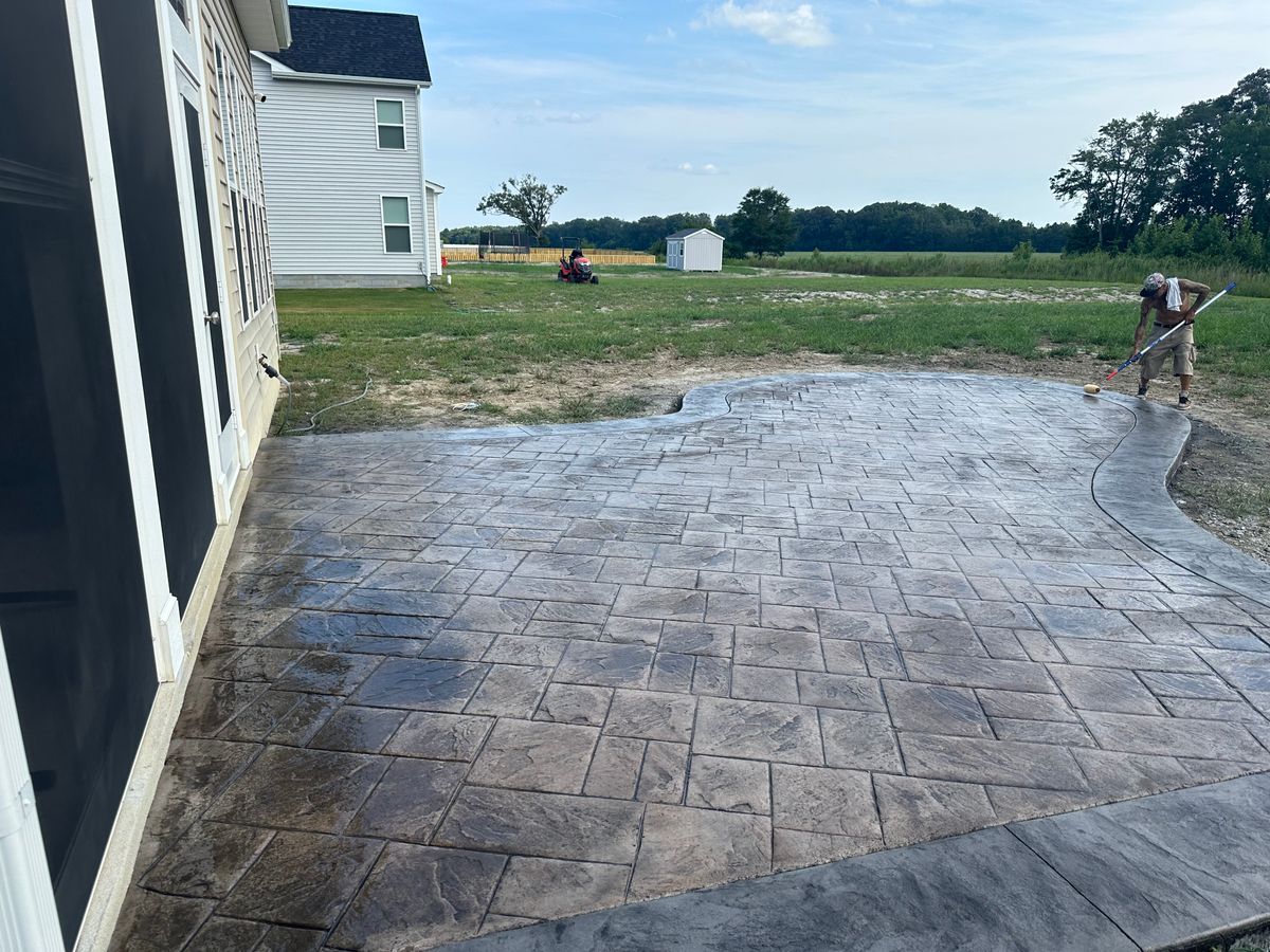Patio Design & Installation for Contemporary Concrete Construction in Norfolk, VA