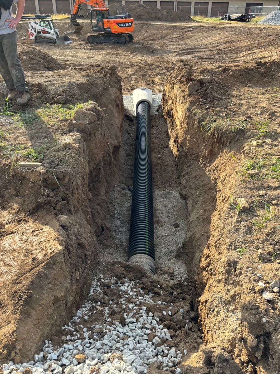 Detention and Retention Ponds for KW Earthworks in Connersville, IN