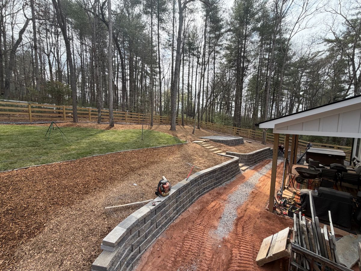 Retaining Wall Construction for C & D Landscaping Services LLC in Blairsville, GA