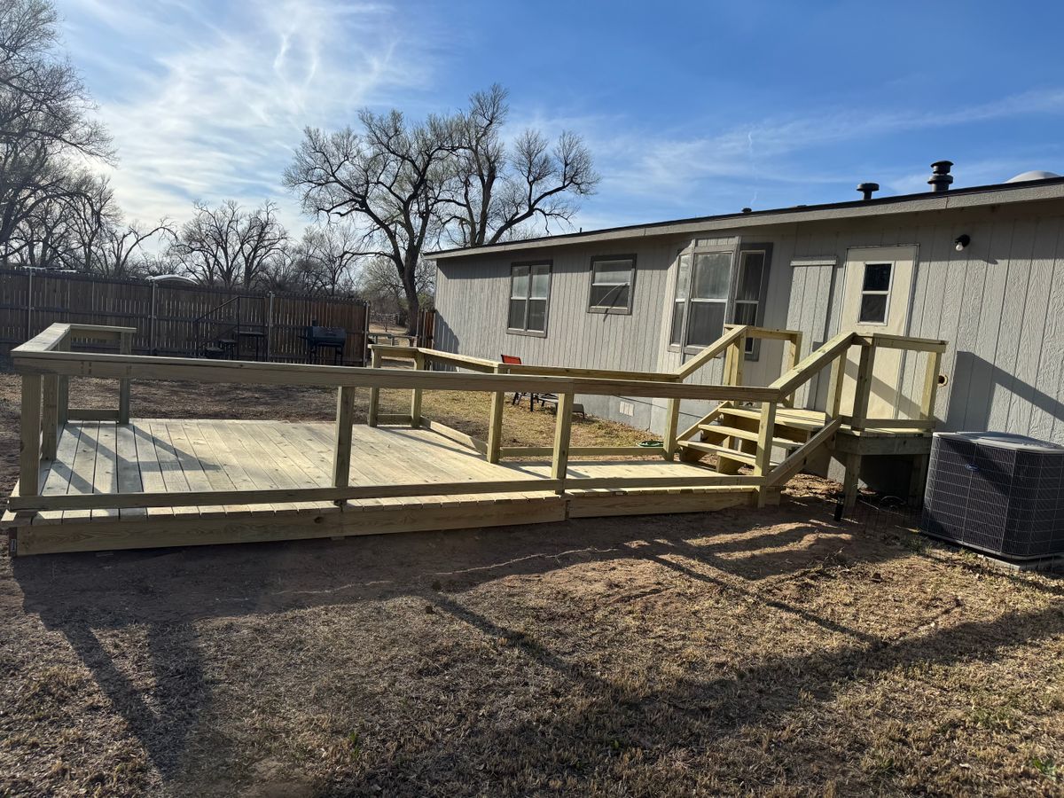 Deck Construction for Straight Edge Siding, Fencing & Decks in Pampa, TX