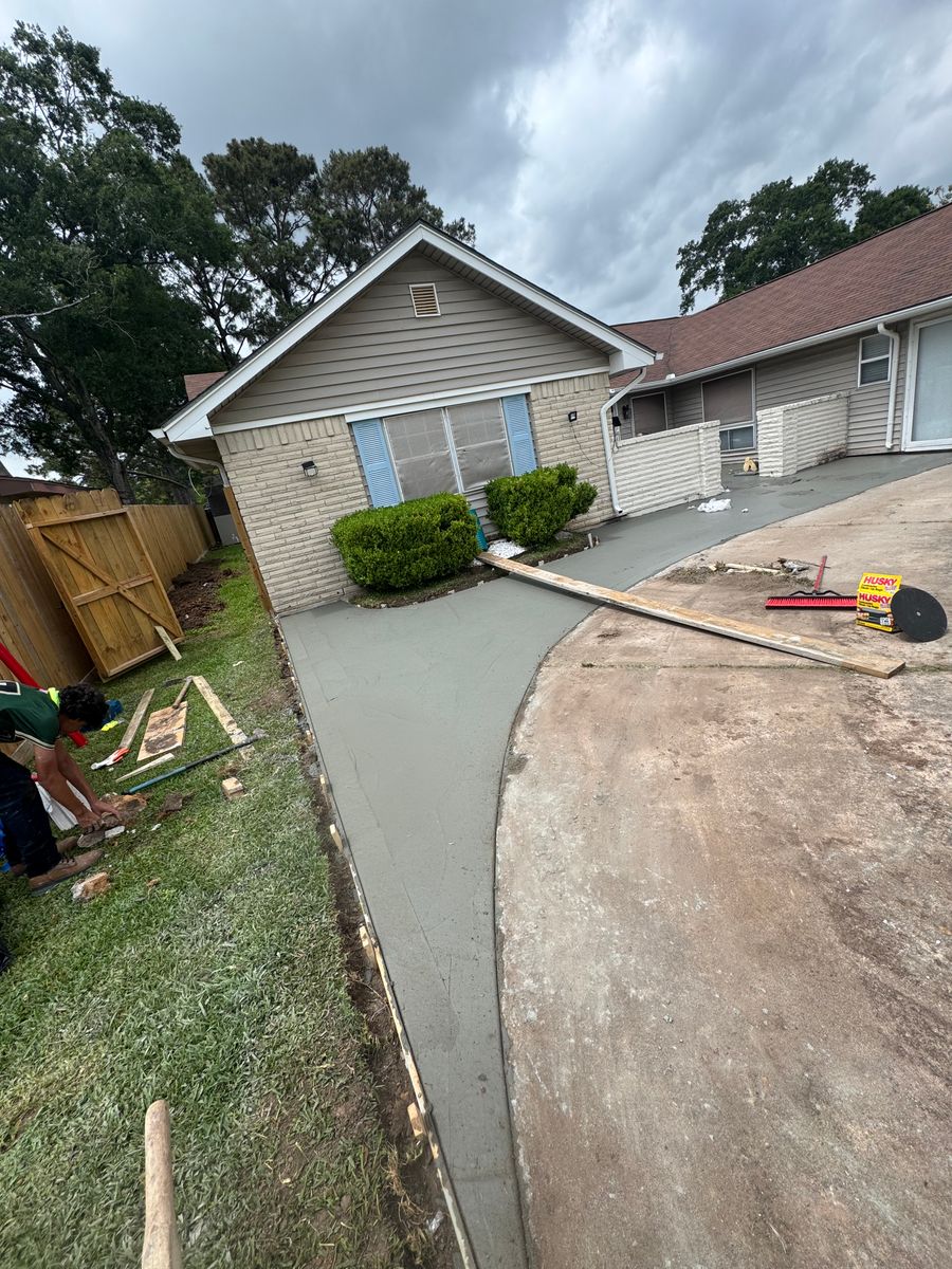 Driveway Construction for NG Concrete Services in Houston, TX