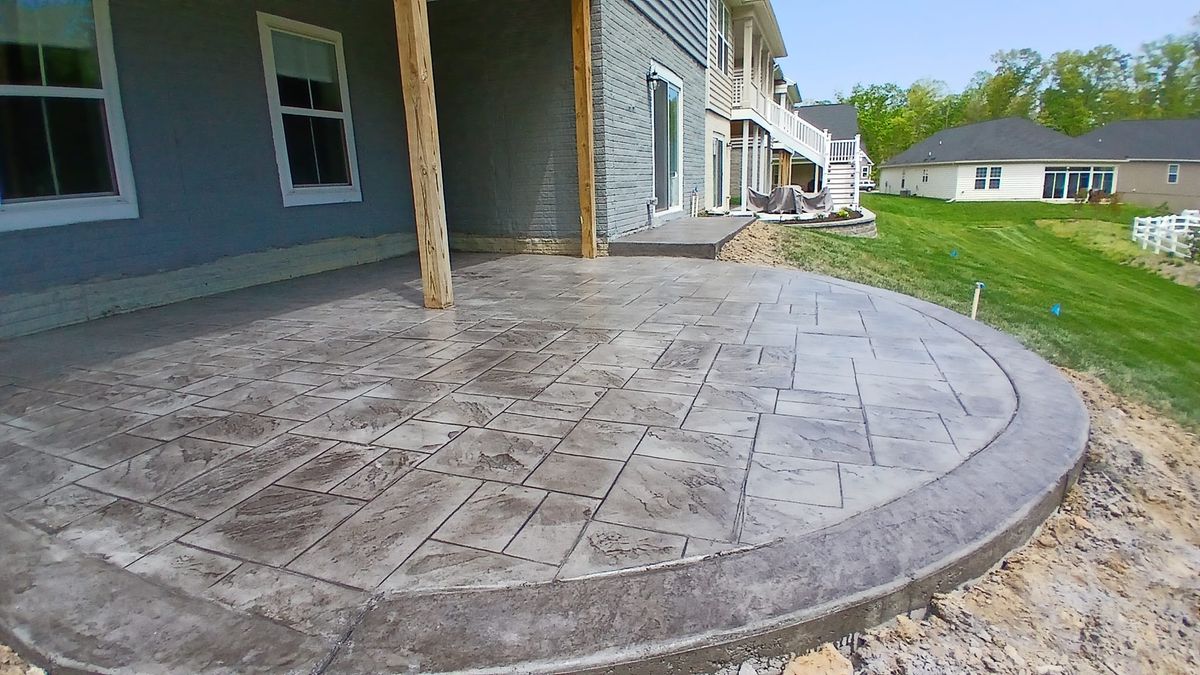 Stamped Concrete Installation for RGM Concrete Finisher LLC in Chesapeake, VA