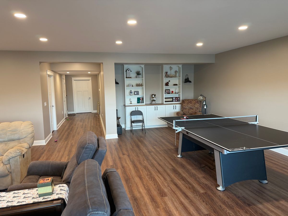 Basement Remodel for TM Max Custom Interiors LLC in Cranberry Township, PA