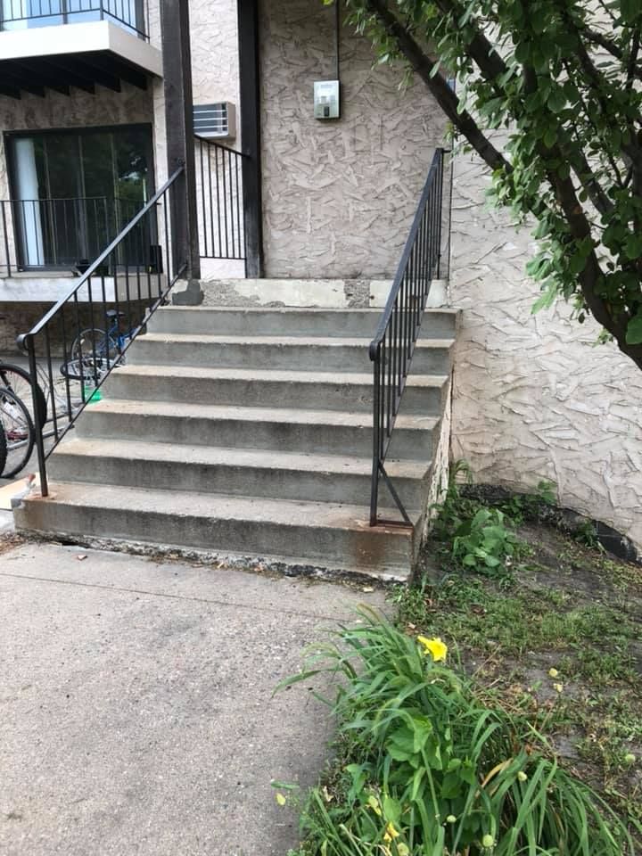 Concrete steps & stoop Installation/ Overcoat repair for Mickelson Concrete LLC  in Webster, MN 